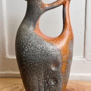 Sculptural Soda Fired Ceramic Vessel | Handmade Stoneware Pitcher | One of a Kind Pottery Art