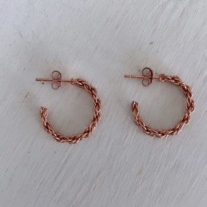 Rope hoop earrings