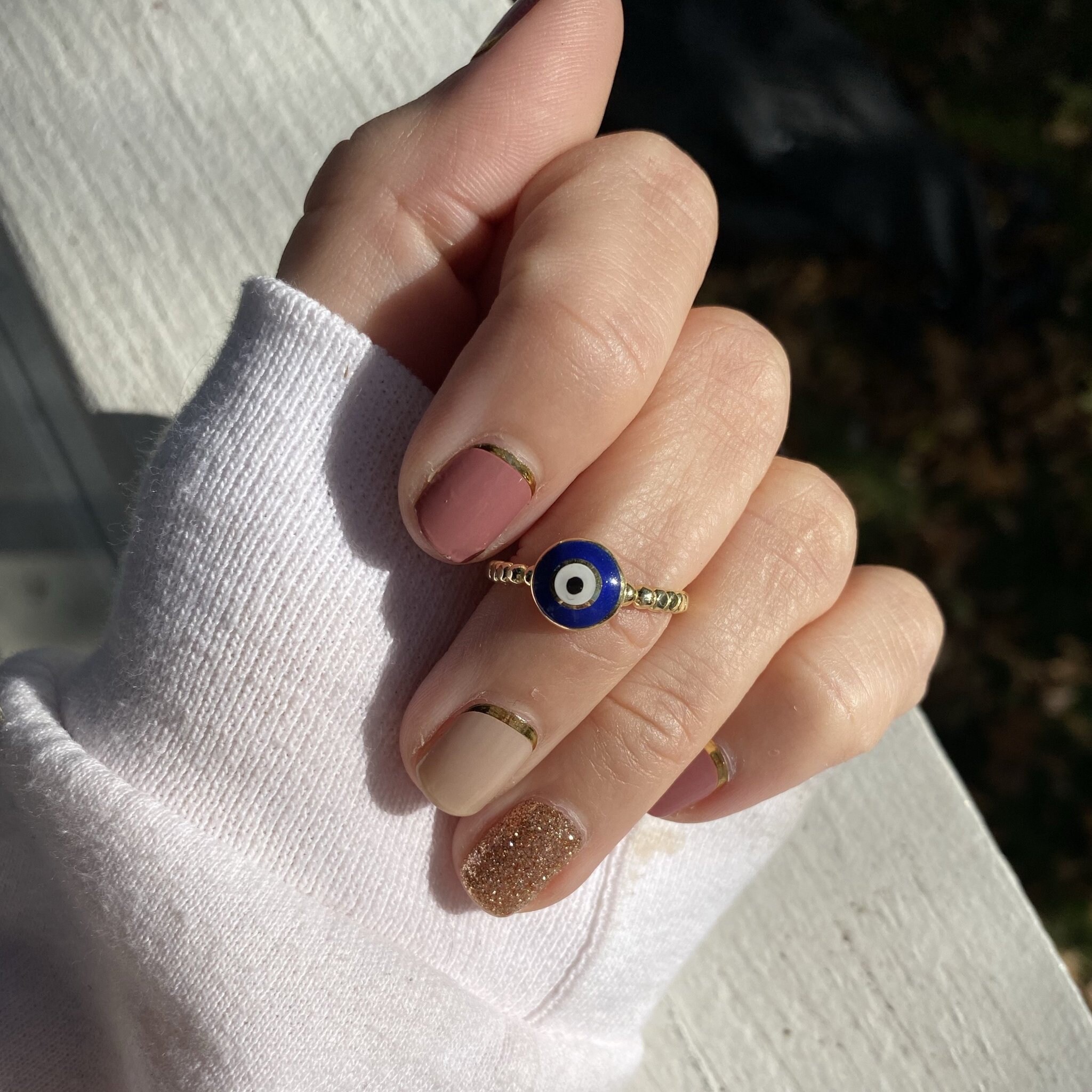 アイオライト　evil eye　リング　アイオライト　指輪 Evil Eye Ring - Etsy