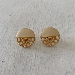 Monet Vintage Chain & Enamel Earrings
