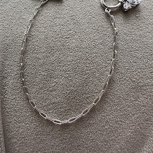 Paper clip charm bracelet