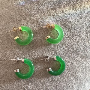 Jade hoop Earrings