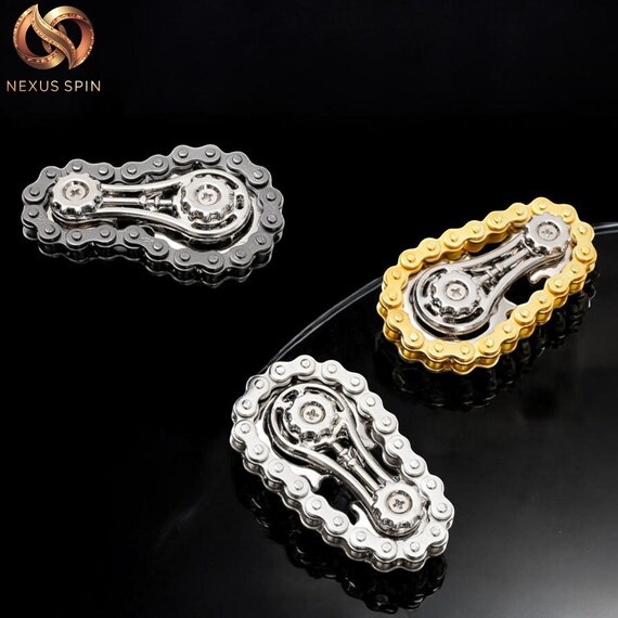 Torque Chain Fidget Toy – Metal Gear Spinner Desk Handheld Focus Mechanical Roller Fidget