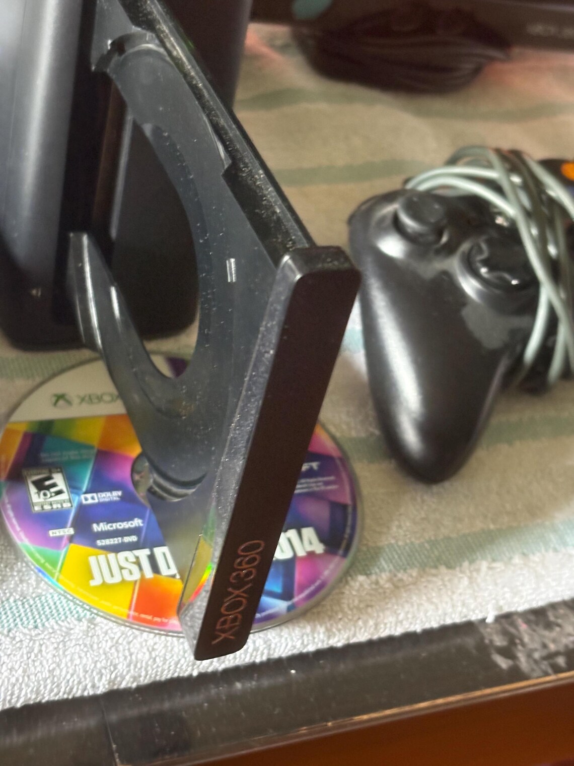 Microsoft Xbox 360 S Console 1439 Black 1 Controller Power Brick Kinect Game Just Dance 2014, foto 3 di 5