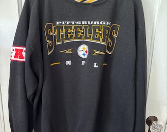 Vintage Lee Sport Pittsburgh Steelers NFL geborduurd sweatshirt met ronde hals maat XL