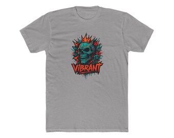 Edgy graffiti godin schedel portret T-shirt