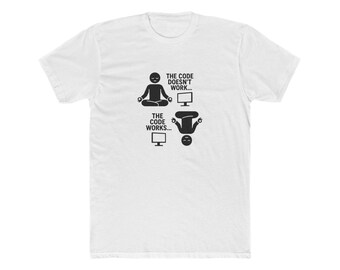 Code werkt niet, waarom minimalistisch T-shirt programmeur