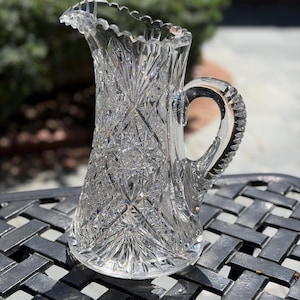 Glass Vintage Pitcher - Etsy