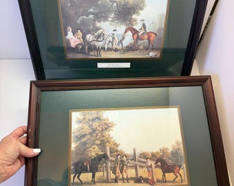 Vintage Bombay Company George Stubbs Equestrian Prints – Traditional Horse Wall Art Pair