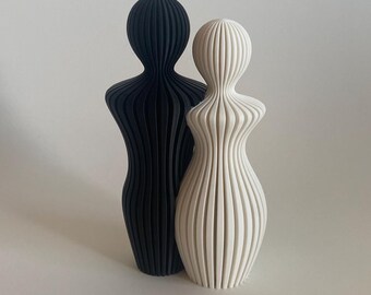 Abstracte stelletjessculptuur – modern liefdesdecor, minimalistisch romantisch beeldje, emotioneel thuisaccent, cadeau voor koppels
