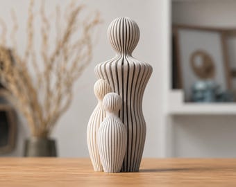 Vaderdagcadeau voor papa – minimalistisch bureaudecor, moderne papa-sculptuur, zinvol kantoorcadeau, esthetisch accent op de werkruimte
