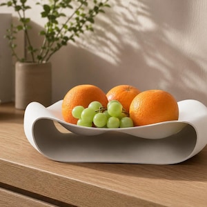 Moderne Obstschale, Dekorative Obstschale, Skulpturales Tischaccessoire, Minimalistische Küchendekoration, Zeitgenössische Tischschale