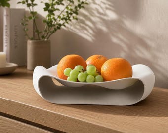 Ciotola per frutta moderna, ciotola per frutta decorativa, centrotavola scultoreo, decorazione minimalista per la cucina, ciotola da tavola contemporanea