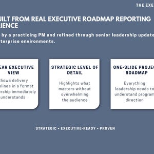 Executive Project Roadmap Template | Strategic Timeline, PMO Planning ...