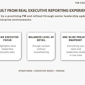 Executive Status Report Template | Project Update Dashboard (powerpoint ...