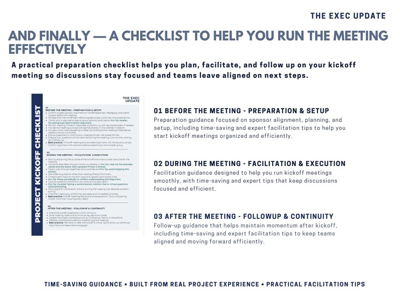 Kickoff Checklist Project Kickoff Deck Template + Kickoff Meeting Checklist | Project ...