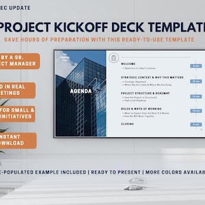 Modello di presentazione per il lancio del progetto + checklist per la riunione di lancio / Modello di gestione del progetto / Presentazione per il lancio esecutivo / Kit di strumenti per la gestione del progetto