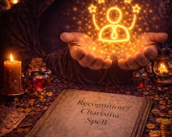 Hechizo de Reconocimiento y Carisma / Ritual de Influencia de Magnetismo Personal / Energía para Ser Visto, Admirado y Respetado