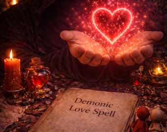 Feitiço de Amor Demoníaco | Ritual de Desejo Sombrio e Atração Intensa | Paixão, Magnetismo e Energia Sombria do Amor