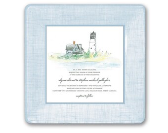 Summer Wedding Gift Idea - Beach Wedding Invitation - Custom Wedding Invitation Tray - Wedding Gift for bride - Gift from Mom