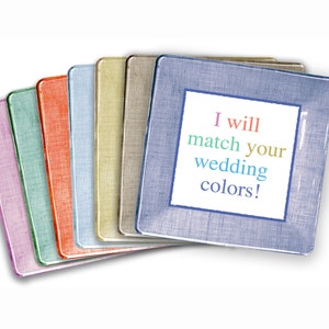Personalized wedding gift using invitation Custom wedding invitation decoupage plate match your wedding colors anniversary gift image 8