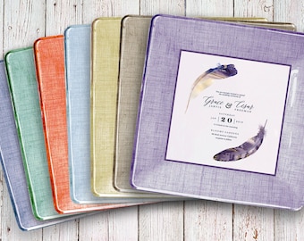 Match wedding colors - custom wedding invitation tray - personalized- gift - keepsake for couple