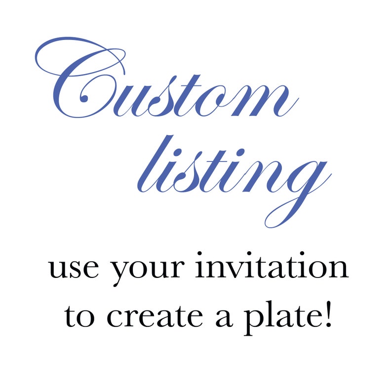 Personalized wedding gift using invitation Custom wedding invitation decoupage plate match your wedding colors anniversary gift image 2