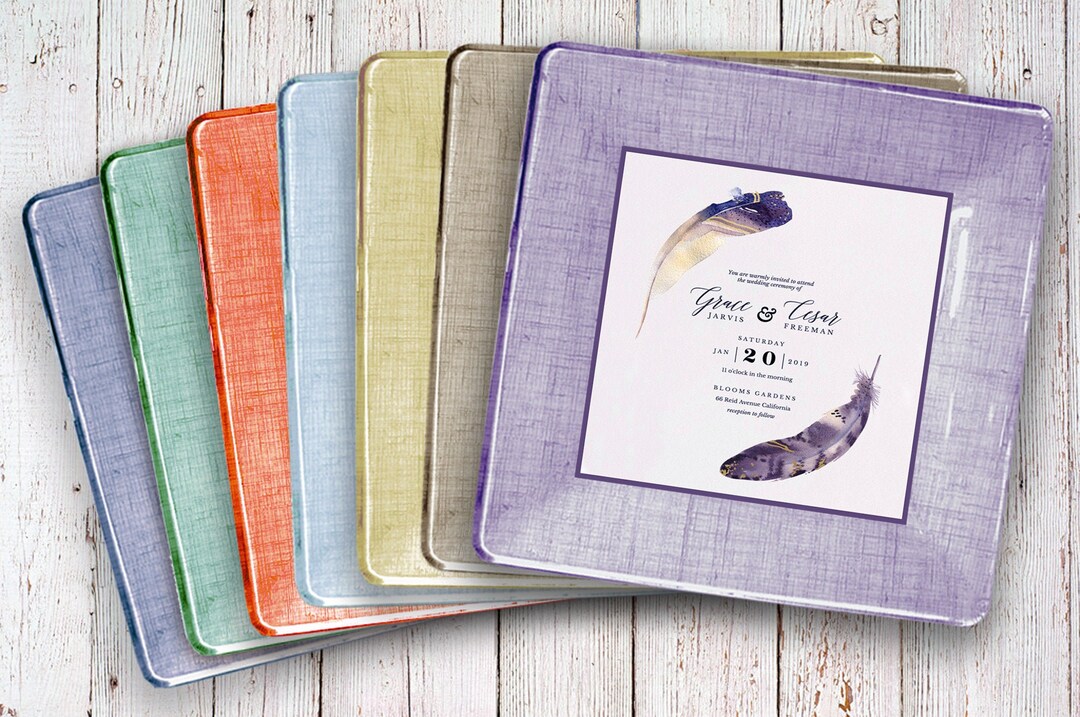 Match Wedding Colors Custom Wedding Invitation Tray Personalized Gift