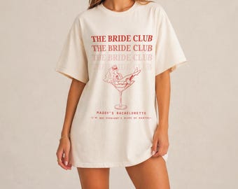 Personalised Bachelorette Party T-shirt for Low-Key Bride, The Bride Club Group Shirt
