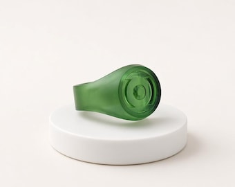Custom Green Lantern Ring and other colours, Resin Printed, Hand Finished & Coated