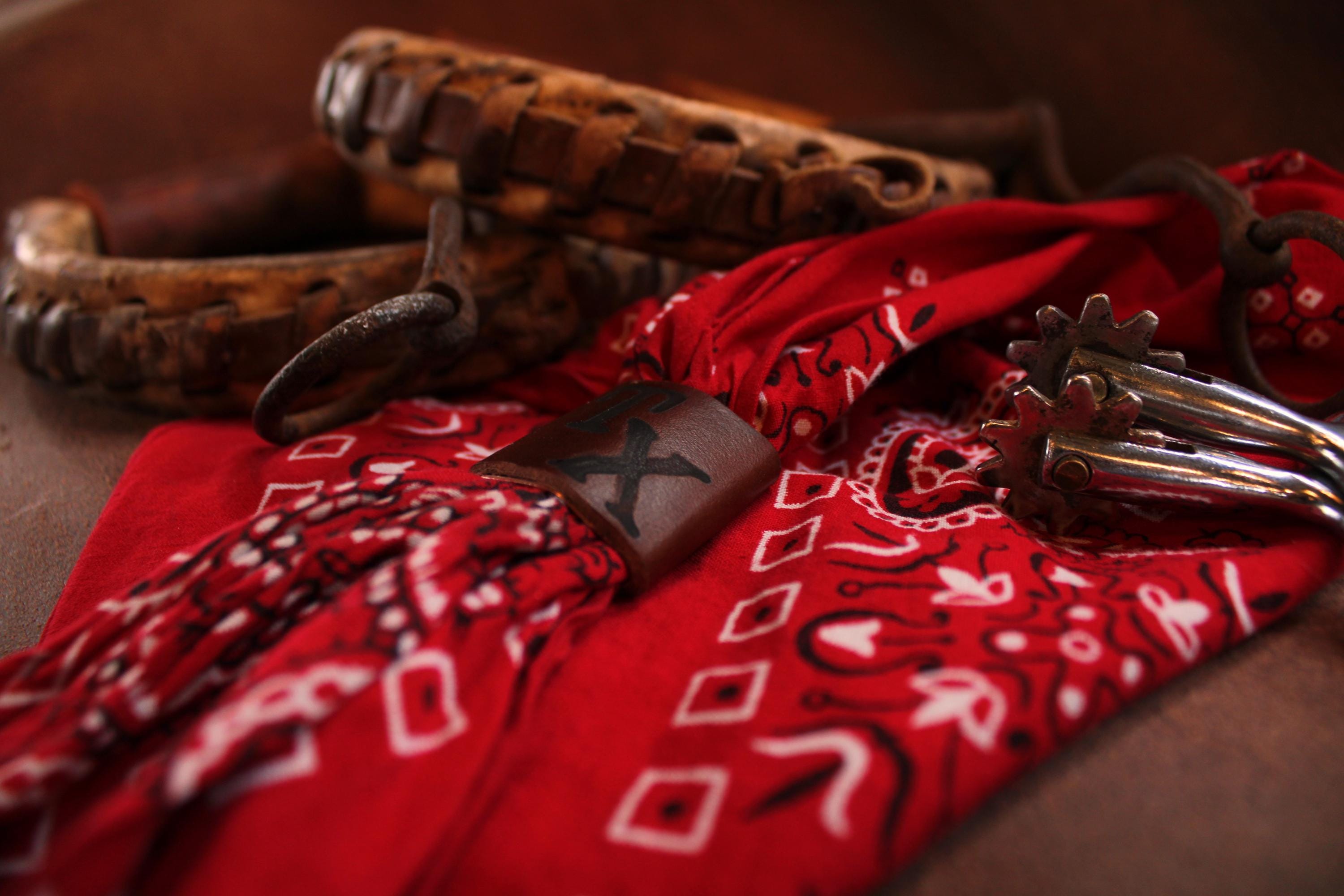 Cowboy Neck Rags Branded Western Wild Rag Slider, Custom Cowboy Neck Scarf Rag Bolo ...