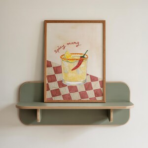 Spicy Margarita Wall Art | Cocktail Print | Home Bar Decor image 3