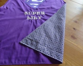 Kid Superhero, Jedi or Princess Cape Personalized for Your Own Little Fantastic Person - Color and Fabric of Your Choice