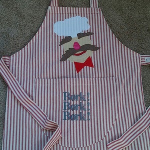 Kid Swedish Chef Apron - Perfect for ages 2 to 10 A Great Halloween Costume!