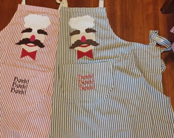 Two Swedish Chef Aprons - at a Discounted Price 20 Percent Off, Makes the perfect couple gift or Kid/Parent Cooking Duo
