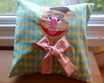 Wocka Wocka Fozzie Bear Inspired Pillow Sham with 3D Signature Bowtie