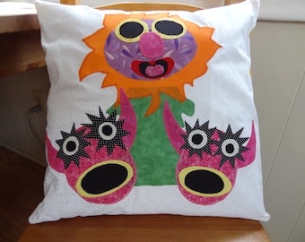 Mahna Mahna Muppet Inspired Pillow Sham with Appliqued and Satin Stitched Characters Do do do do do!