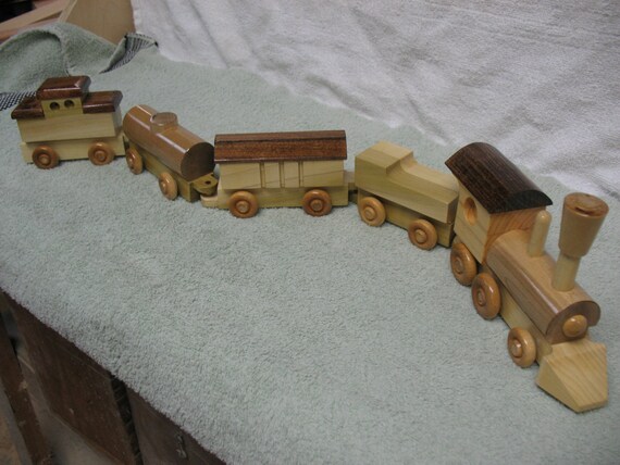 wooden freight train