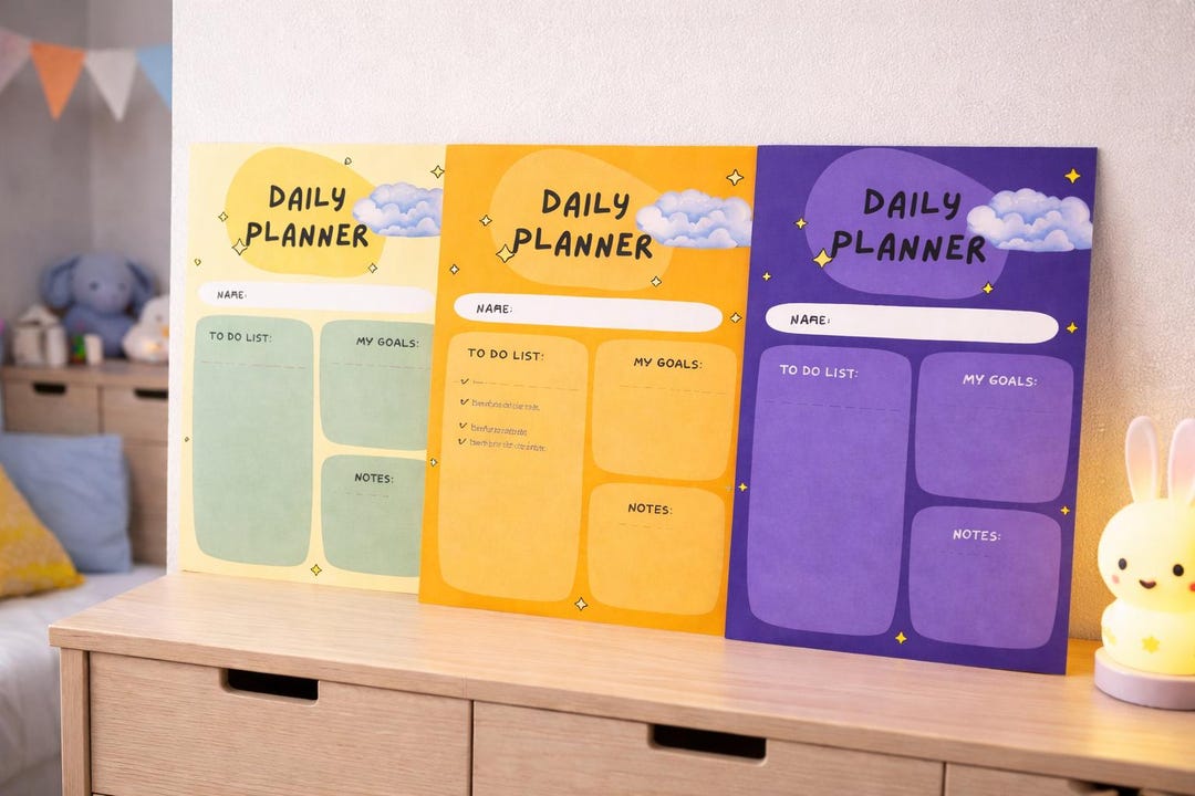 Kids Daily Planner Printable, Daily Routine Chart, to Do List PDF ...