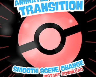 Transition du flux Pokopia Pokeball | Pokémon animé Stinger pour OBS Twitch Kick YouTube (téléchargement instantané)