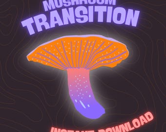 Animated Mushroom Stream Transition | Color Pop Stinger for Twitch & OBS | Transparent WEBM Overlay