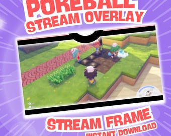 Superposition de flux Pokopia | Inspiré des Pokémon Pokeball | Prêt pour la diffusion YouTube Kick de Twitch (téléchargement instantané)