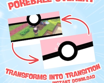 Superposition de Pokeball qui se transforme en transition | Superposition de flux animés Pokemon + BUNDLE Stinger (téléchargement instantané)