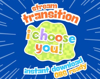 Transition de flux Je vous choisis | Stinger animé inspiré de Pokopia (téléchargement numérique instantané)