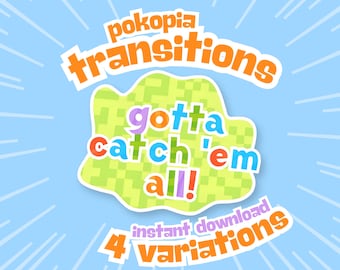 Transition animée inspirée de Pokopia | Superposition de capture de créatures (téléchargement numérique)