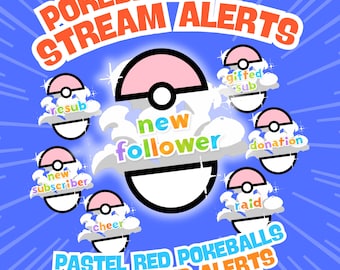 Alertes de diffusion Pokopia | Superposition animée Pokémon pour le streaming Youtube Twitch Kick