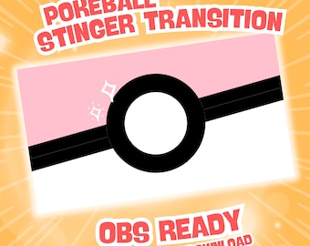 Transition de flux animé Pokeball | OBS Stinger pour Twitch YouTube Kick (téléchargement instantané)
