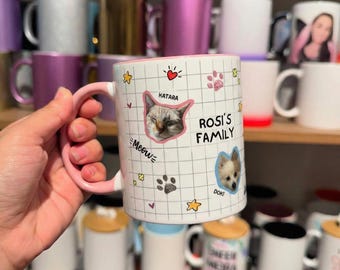 Personalized Pet Mug with Photo & Name | Custom Dog or Cat Mug | Cute Aesthetic Pet Gift | Pet Mom Dad Coffee Cup