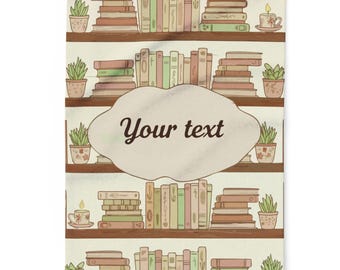 Personalized Reading Blanket, Cozy Bookish Throw, Custom Name Book Lover Gift, Cottagecore Reading Decor