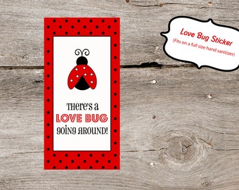 DIY "Love Bug" Label for Hand Sanitizer